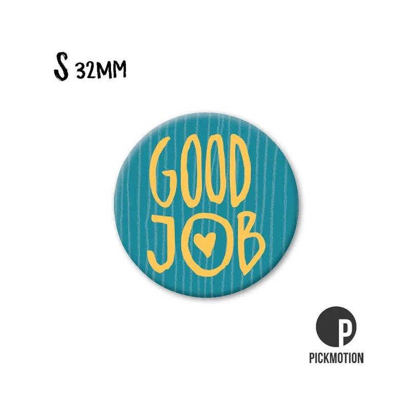 Magnet rund 32mm "Good Job"
