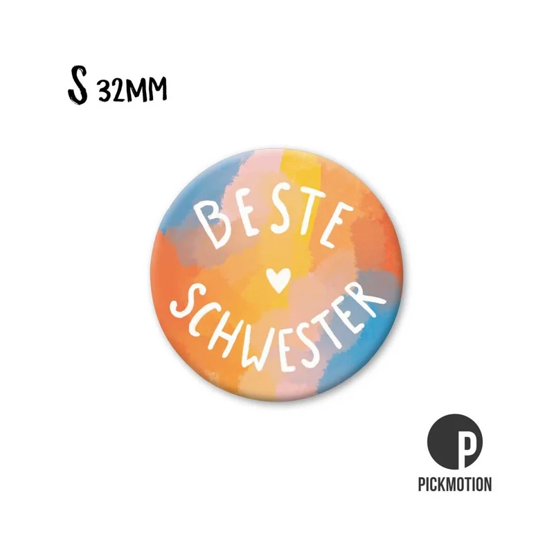 Magnet rund 32mm "Beste Schwester"