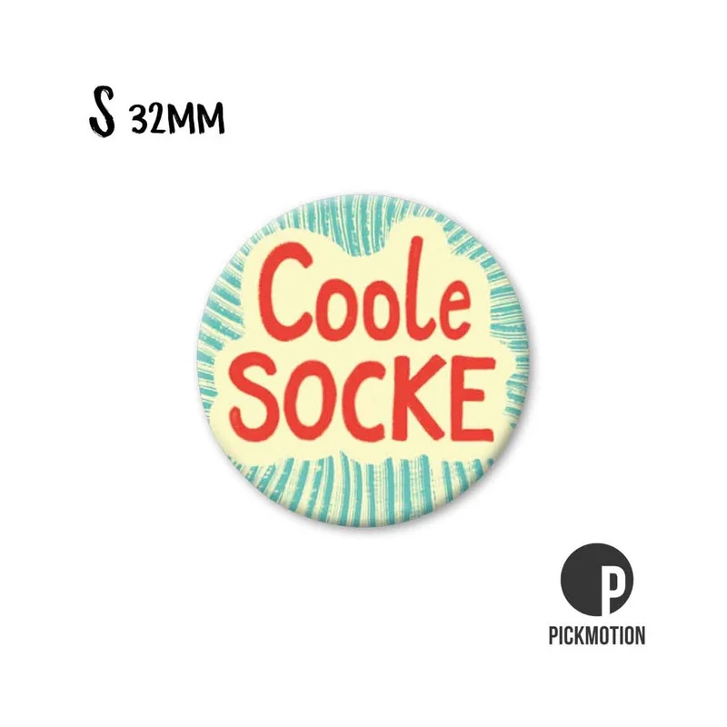 Magnet rund 32mm "Coole Socke"