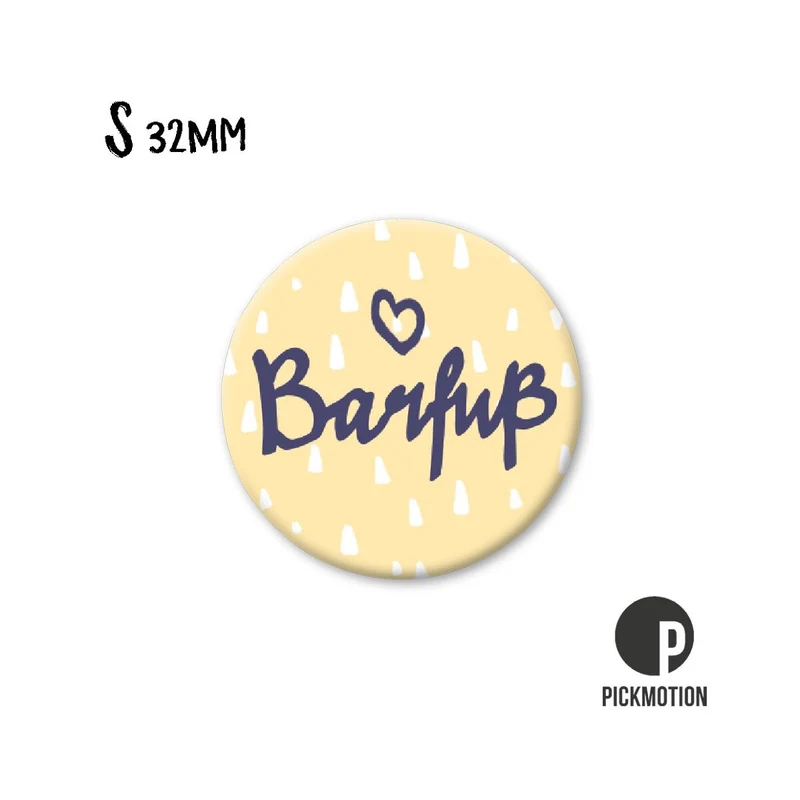 Magnet rund 32mm "Barfuß"