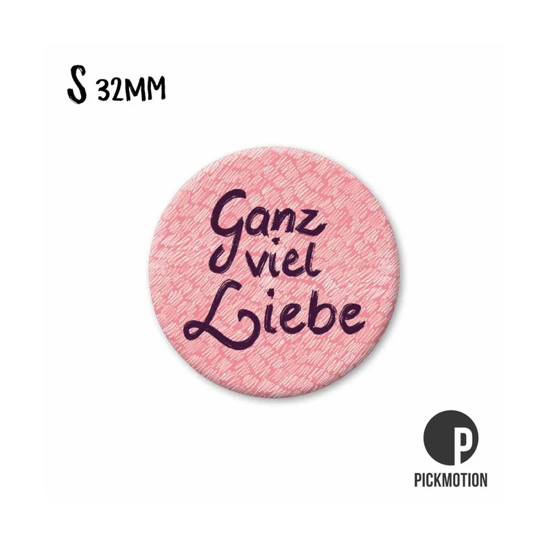 Magnet rund 32mm "Ganz viel Liebe"