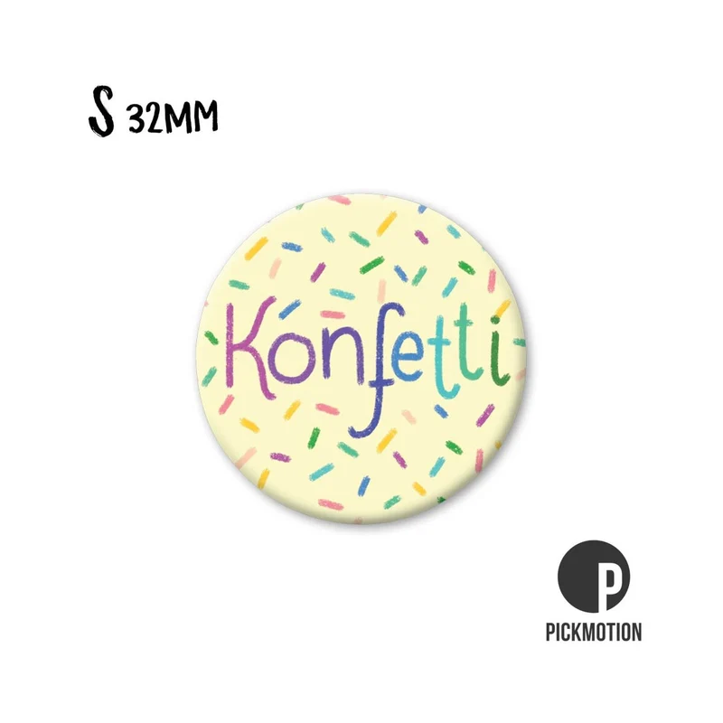 Magnet rund 32mm "Konfetti"
