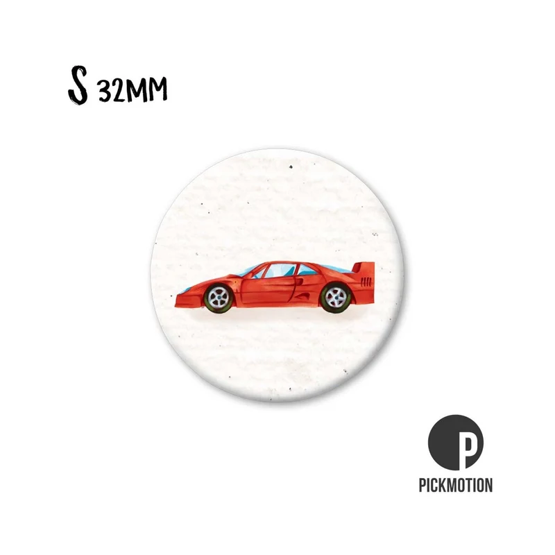 Magnet rund 32mm "Rennwagen"