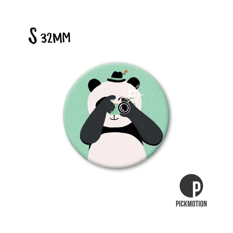 Magnet rund 32mm "Panda Fotograph"
