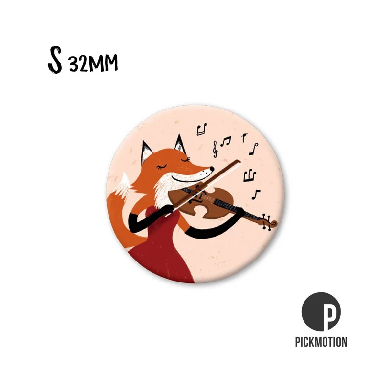 Magnet rund 32mm "Fuchs Violine"