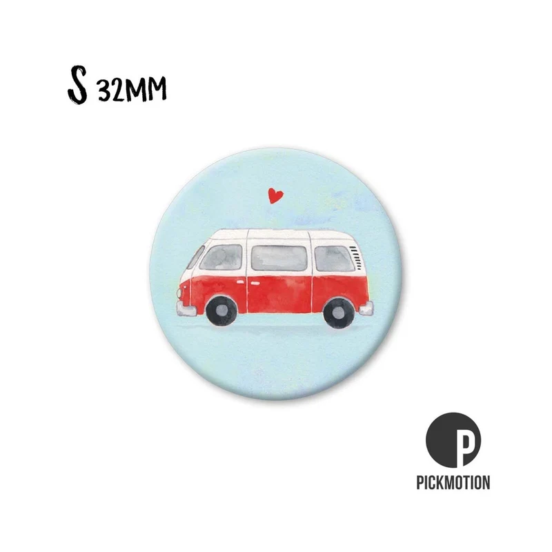 Magnet rund 32mm "Bulli Love"