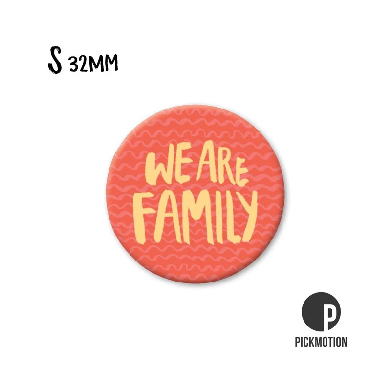Magnet rund 32mm "We are Family"