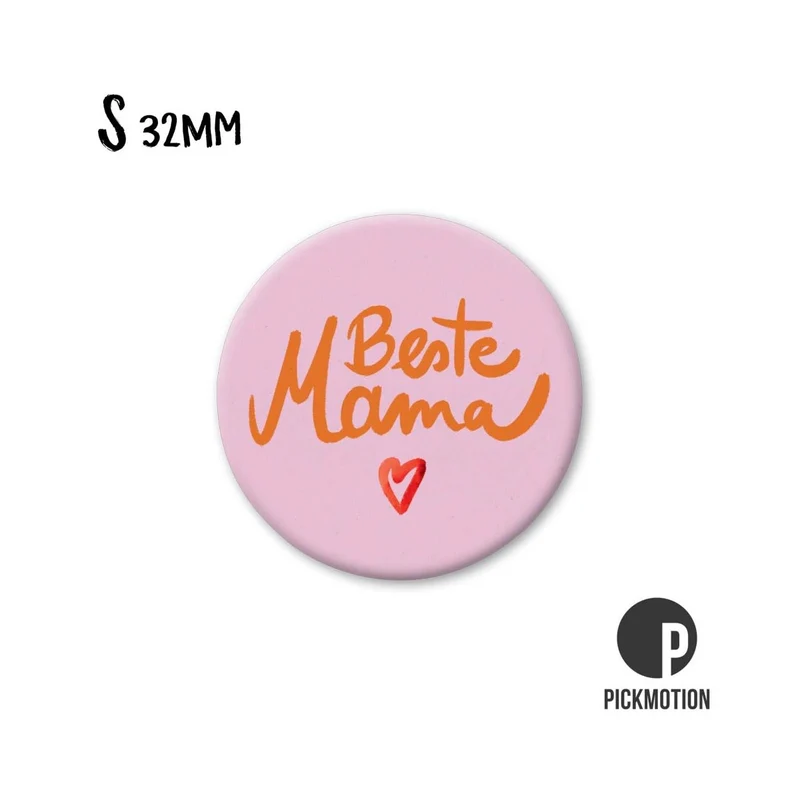 Magnet rund 32mm "Beste Mama rosa"