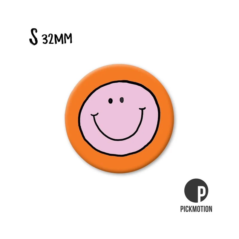 Magnet rund 32mm "Smiley Pink"