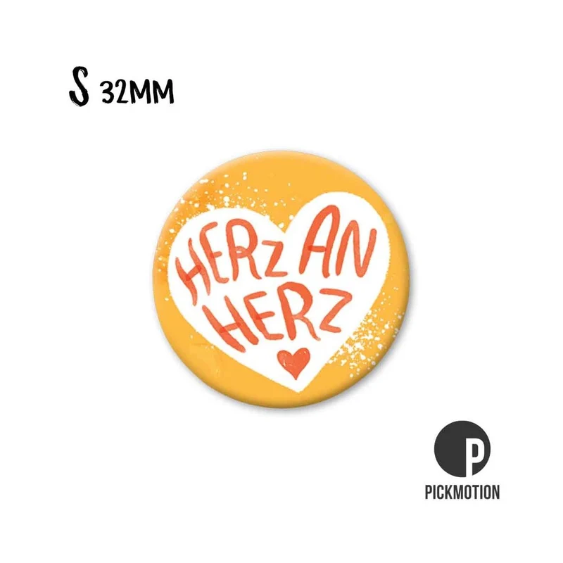 Magnet rund 32mm "Herz an Herz"