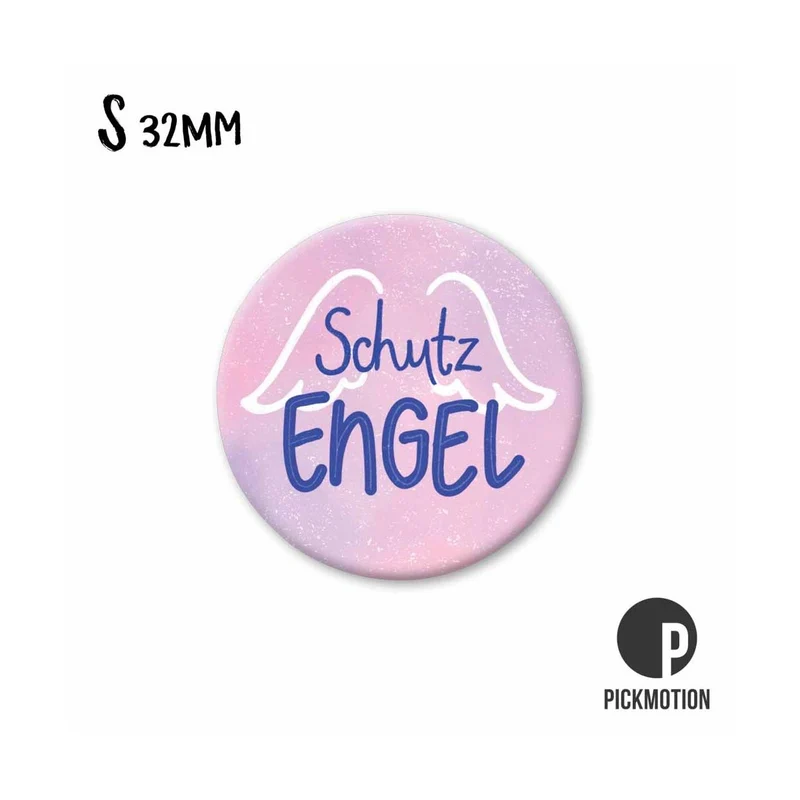 Magnet rund 32mm "Schutzengel Flügel"