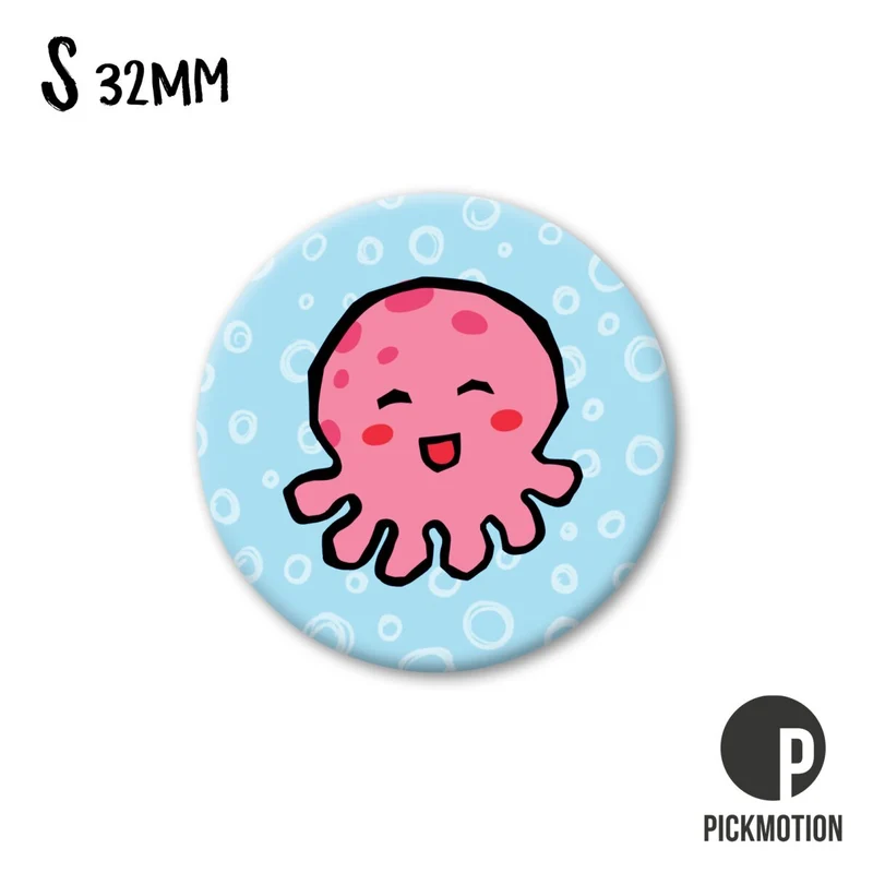 Magnet rund 32mm "Cute Jellyfish"