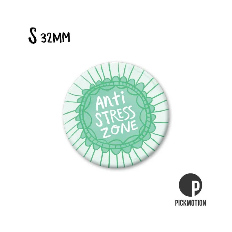 Magnet rund 32mm "Anti Stress Zone"