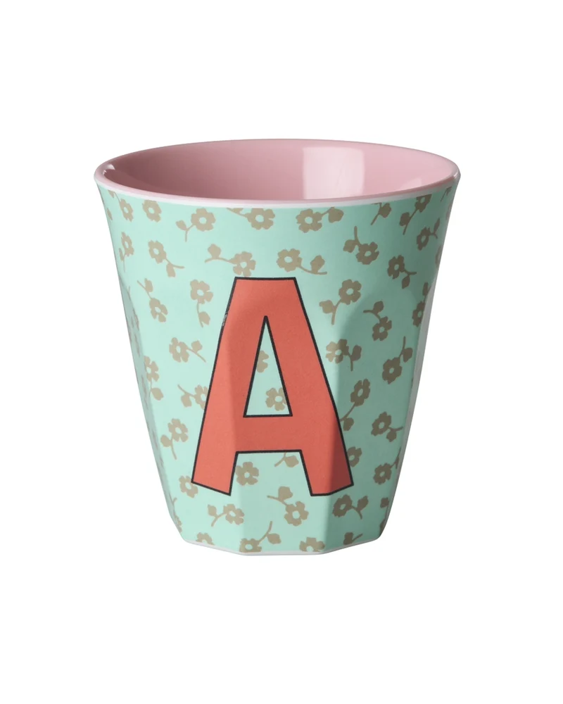 Rice Becher medium - Buchstaben Flowers