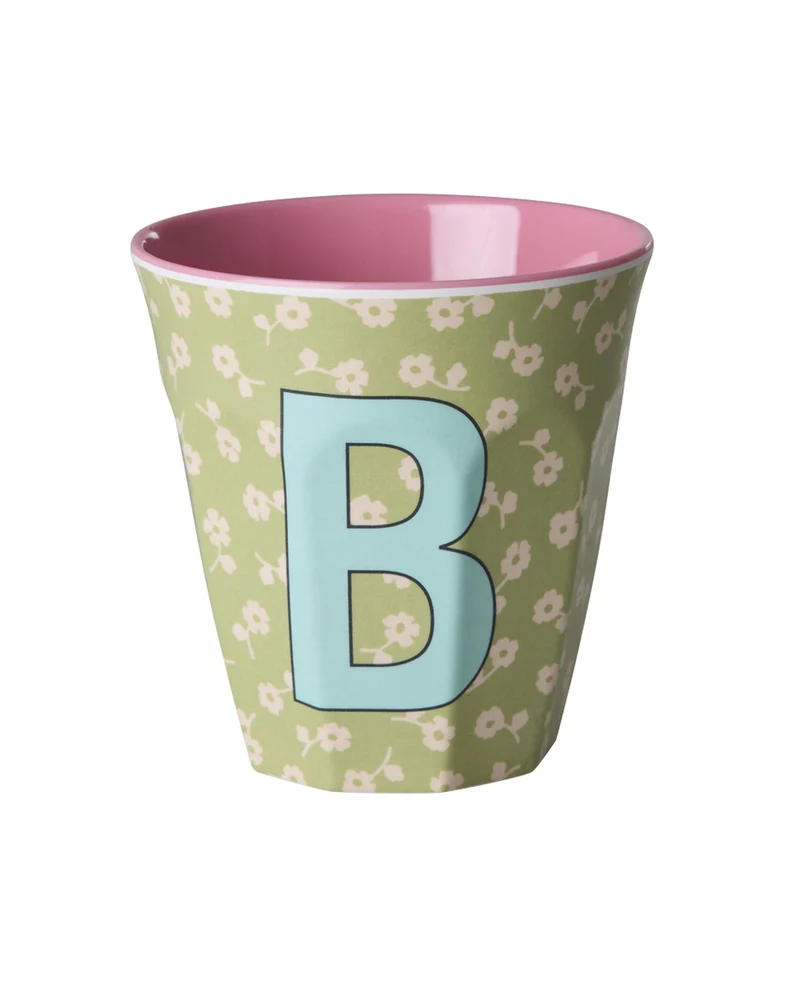 Rice Becher medium - Buchstaben Flowers