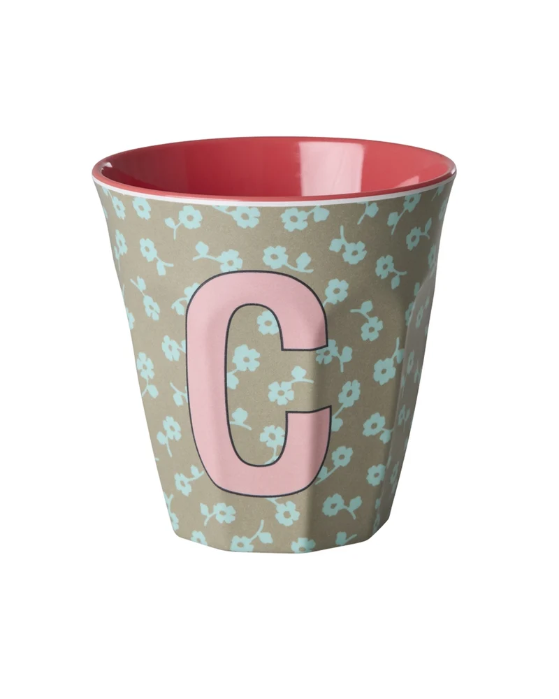 Rice Becher medium - Buchstaben Flowers