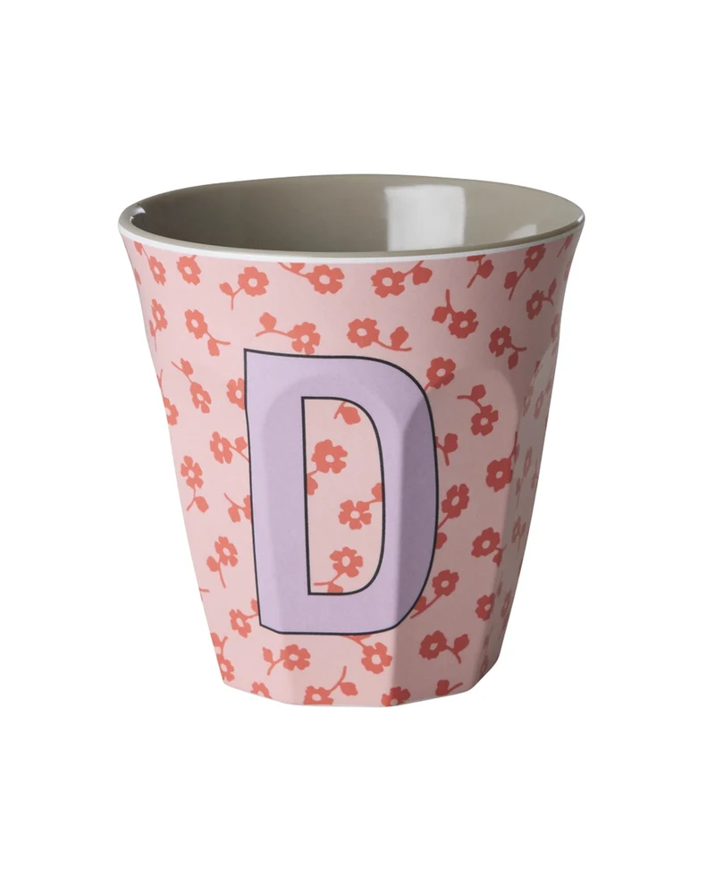 Rice Becher medium - Buchstaben Flowers