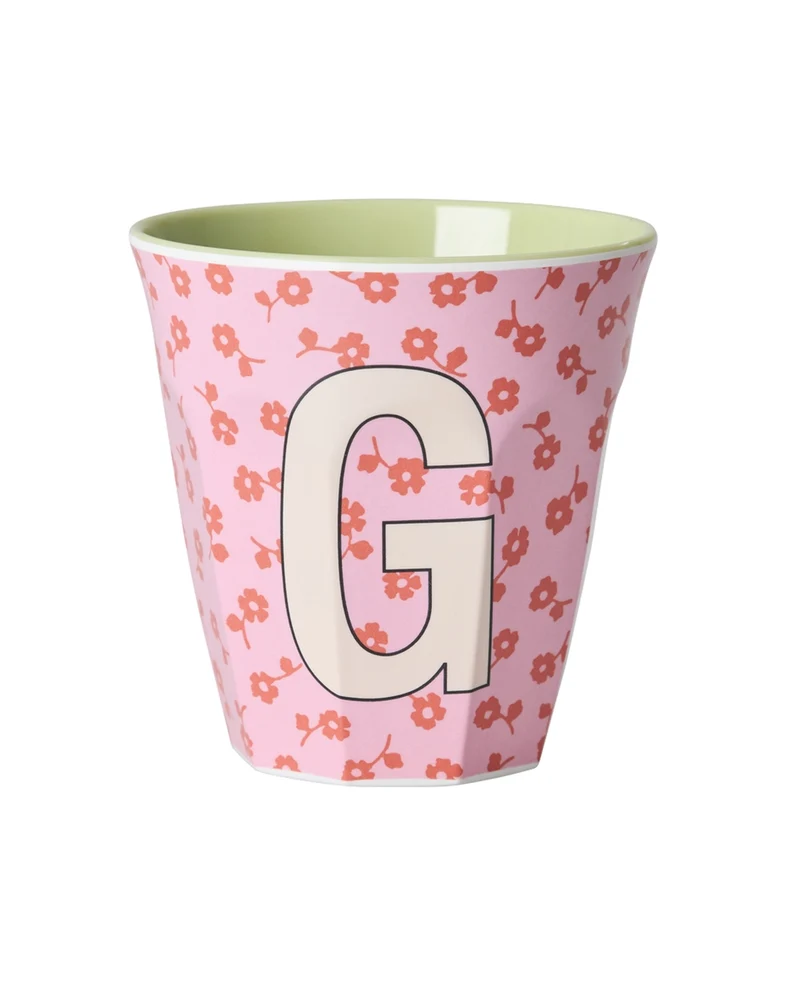 Rice Becher medium - Buchstaben Flowers