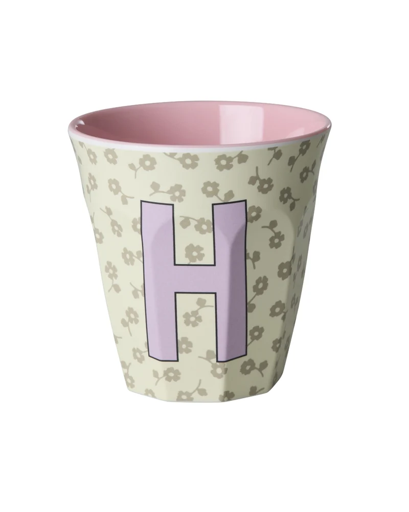 Rice Becher medium - Buchstaben Flowers