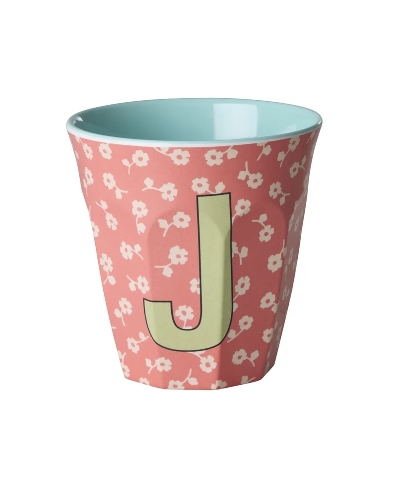 Rice Becher medium - Buchstaben Flowers