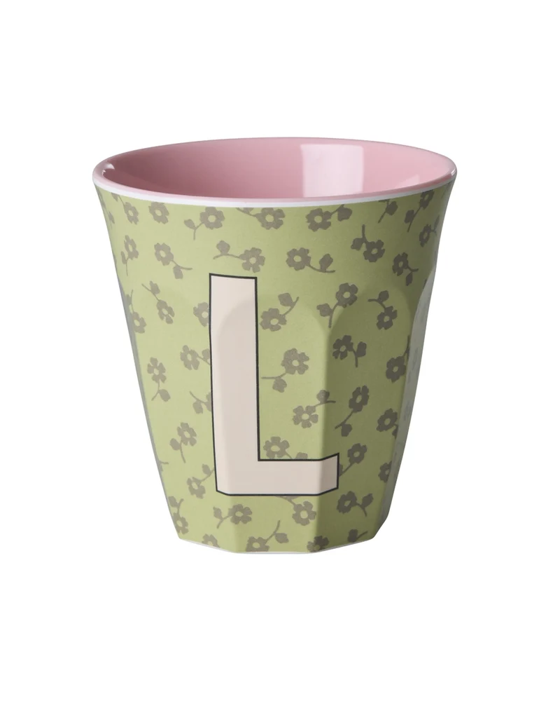 Rice Becher medium - Buchstaben Flowers