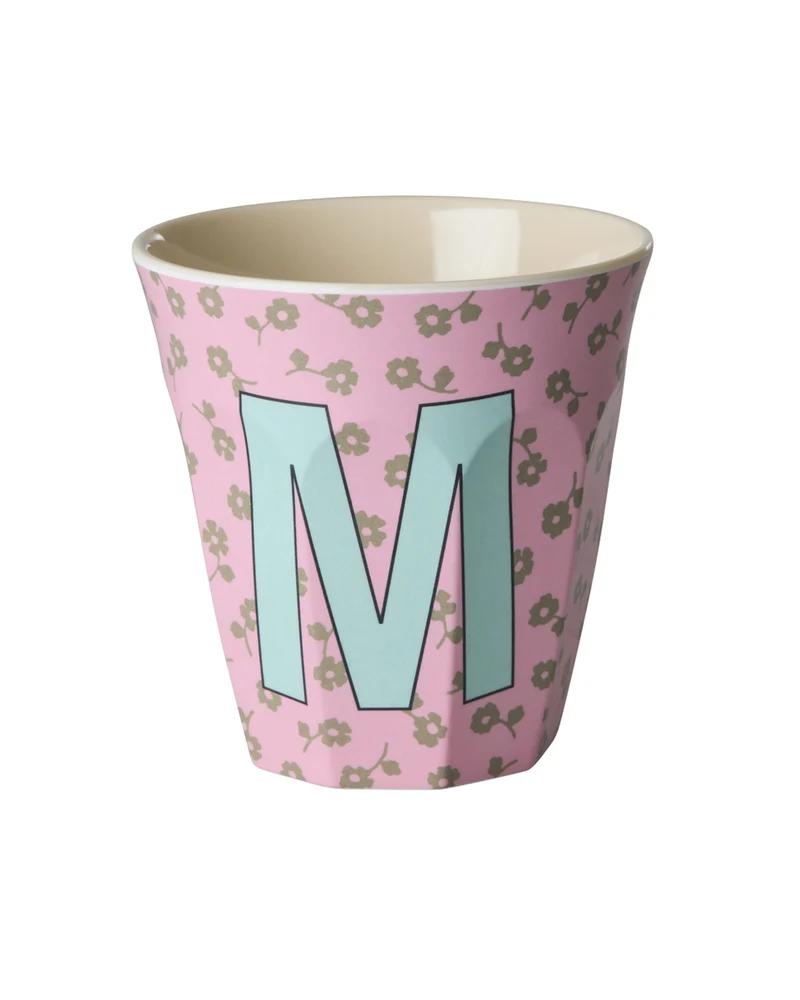 Rice Becher medium - Buchstaben Flowers