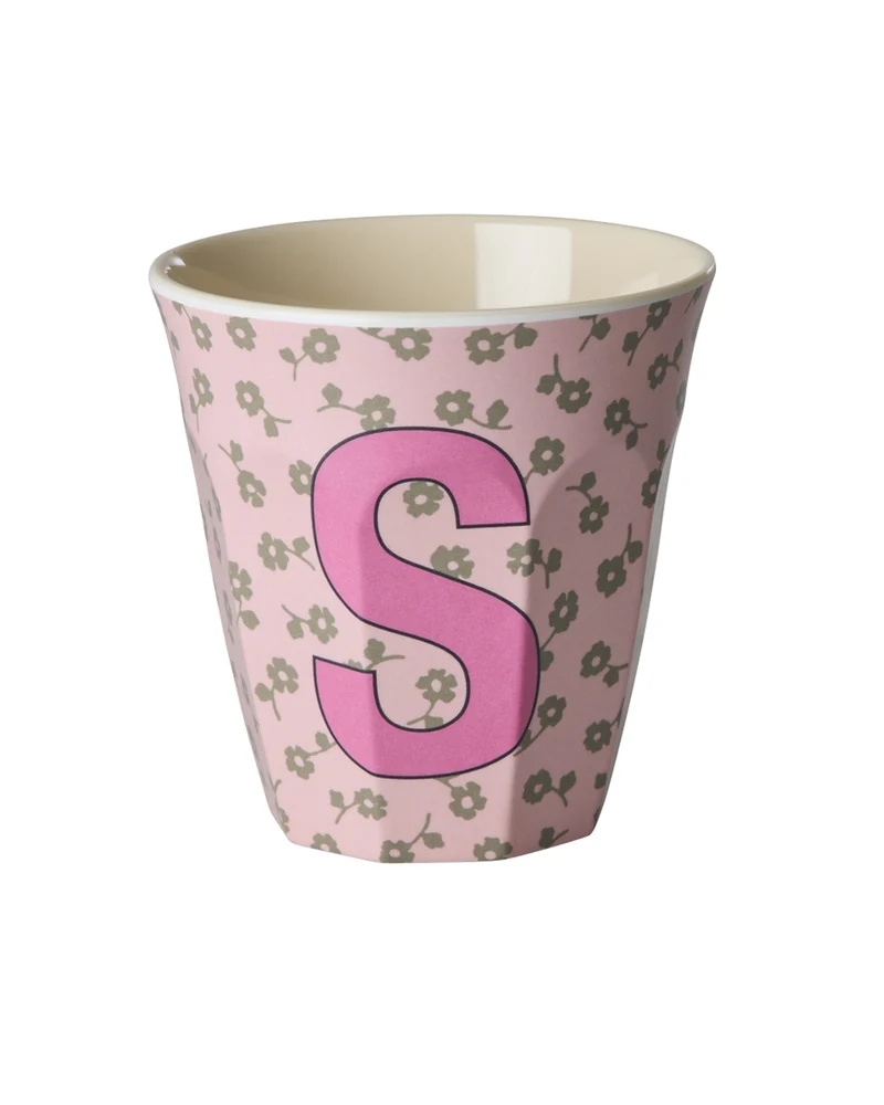 Rice Becher medium - Buchstaben Flowers