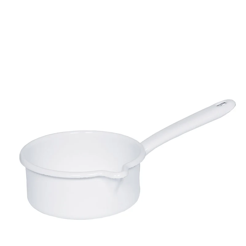 Stielkasserolle Riess, weiß, 14cm 0,75L