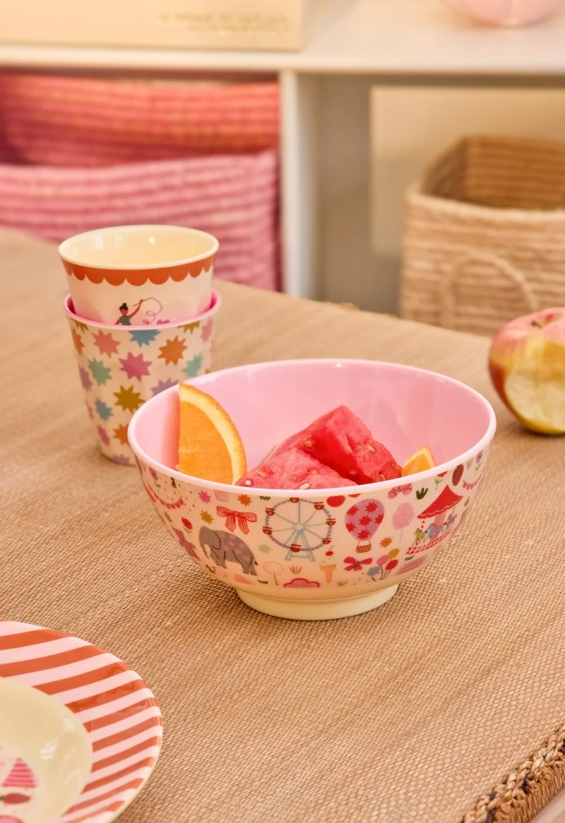 Rice Müslischale medium -Pink- „Fun Fair“ Print