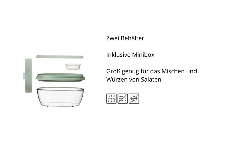 Salatbox Ellipse - weiß