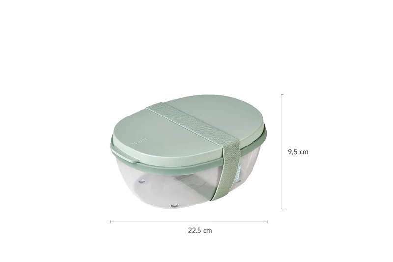 Salatbox Ellipse - weiß