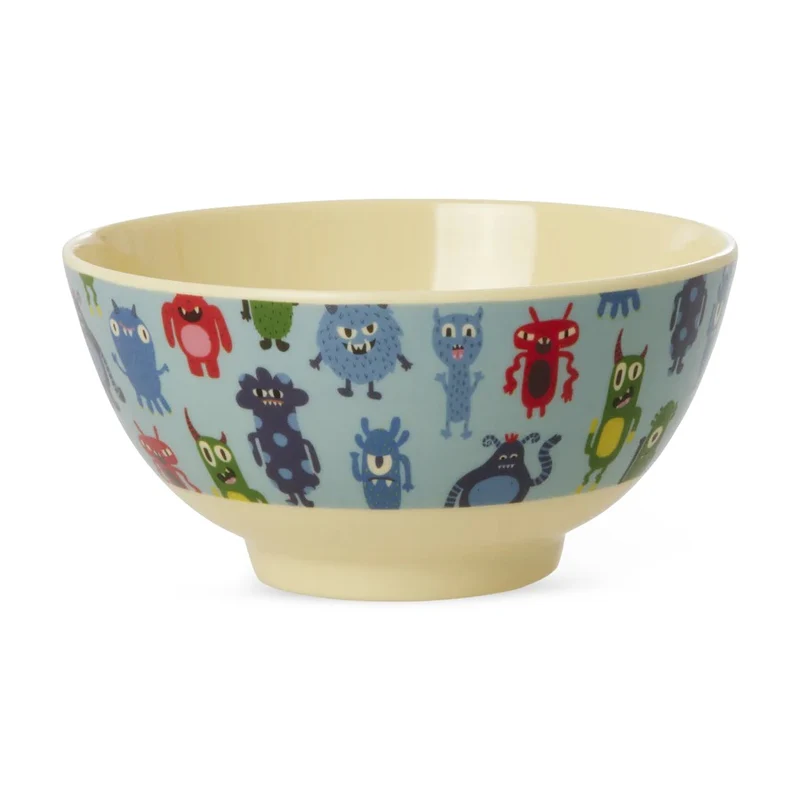 Rice Müslischale medium- Hellblau - Monsters Print