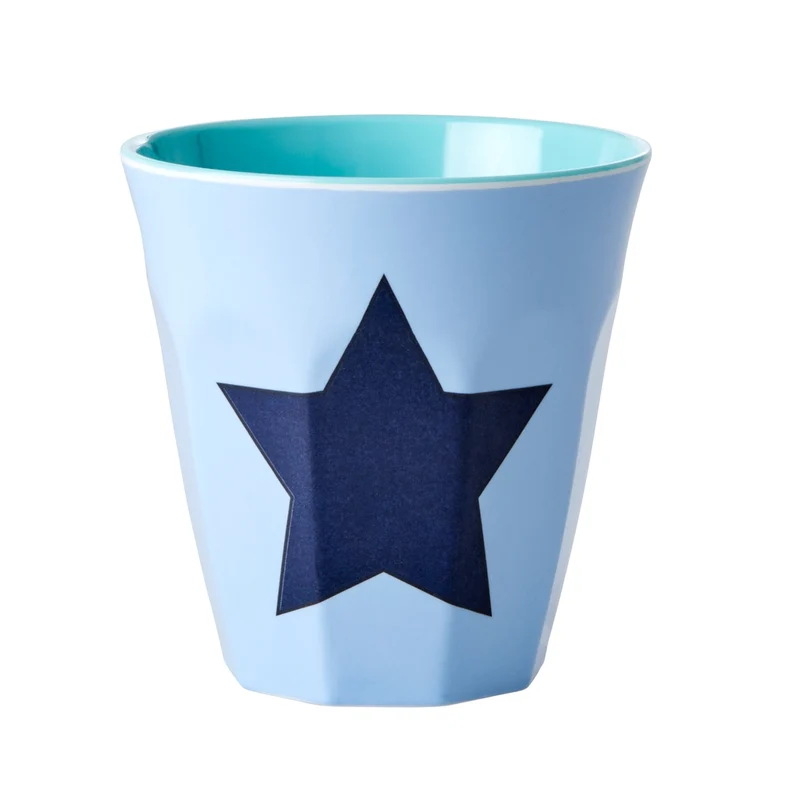 Rice Becher medium -Star Print- blau