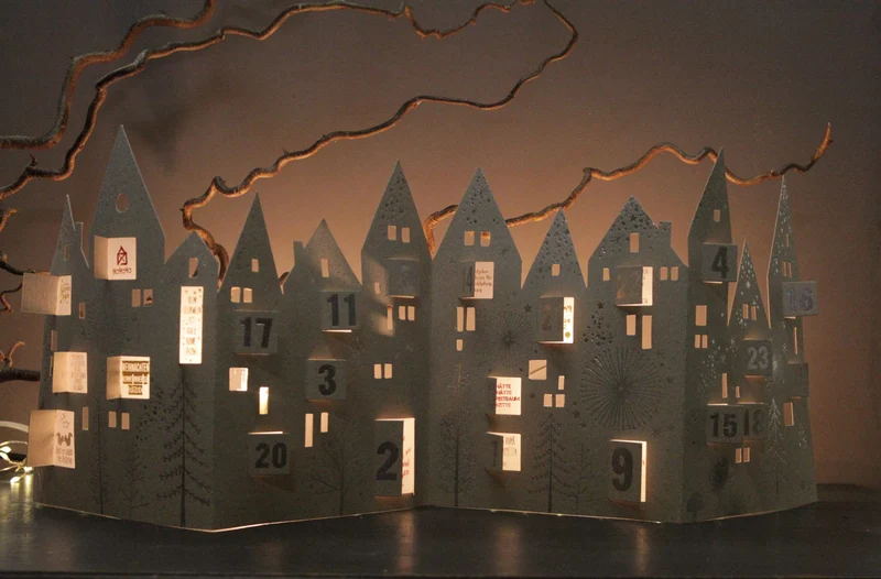 Adventskalender. Silhouetten