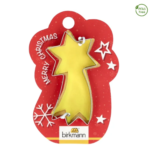 Ausstechform 'Komet', 8 cm, auf Geschenkkarte, Edelstahl