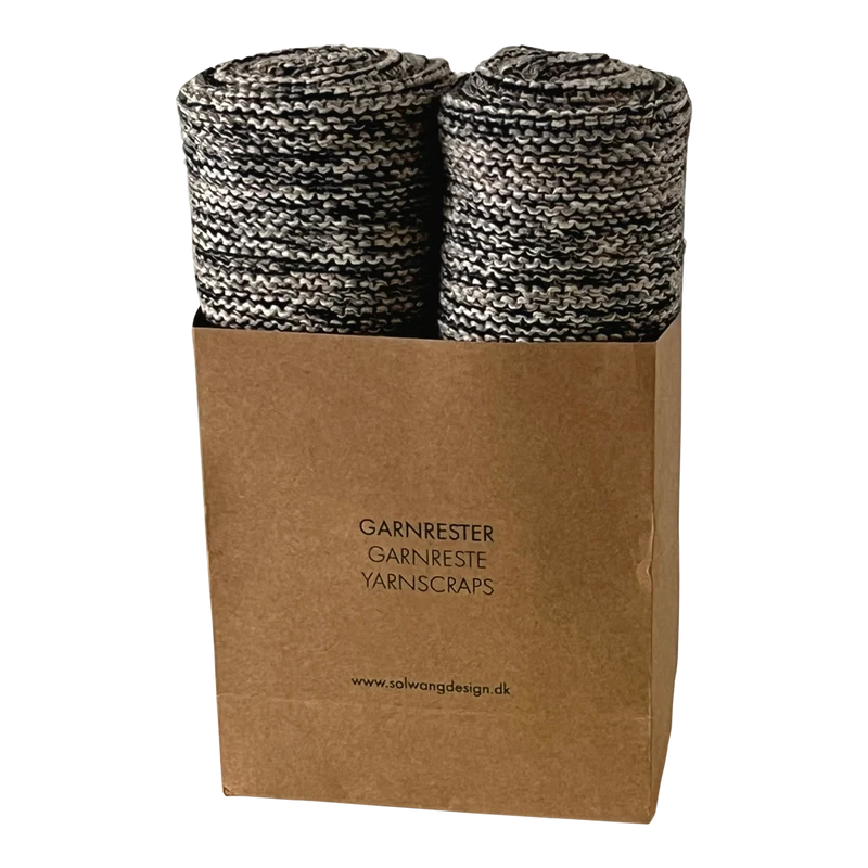 Gestrickte Wischtücher aus Garnresten 2er Set Grau Mix
