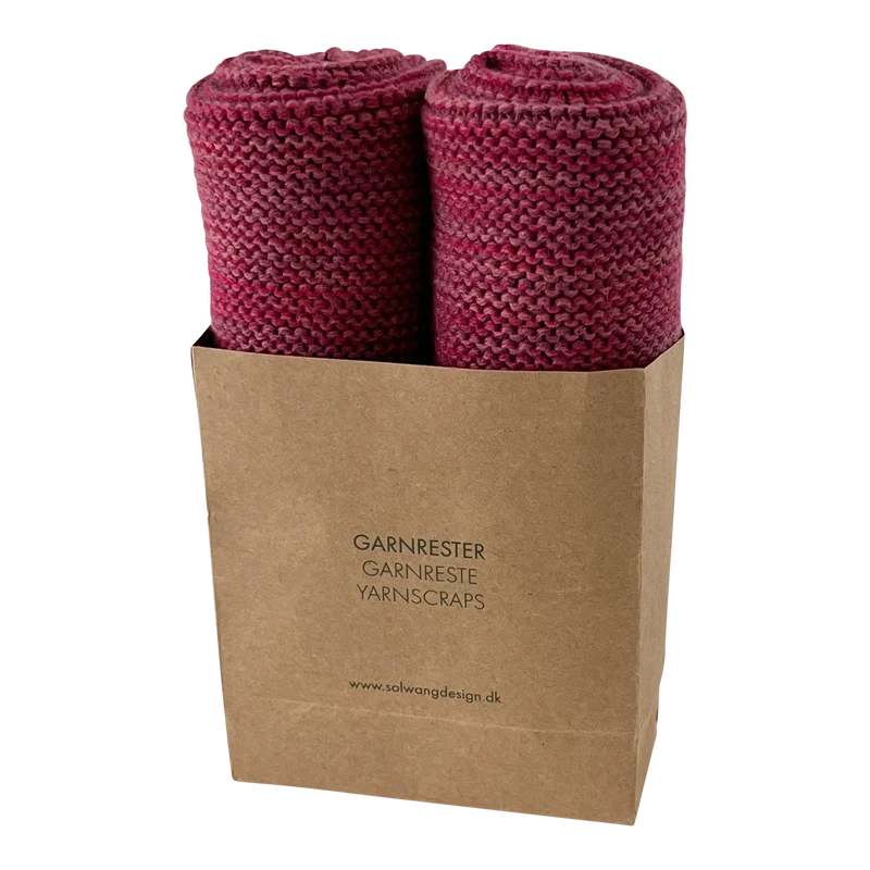 Gestrickte Wischtücher aus Garnresten 2er Set Berry Mix