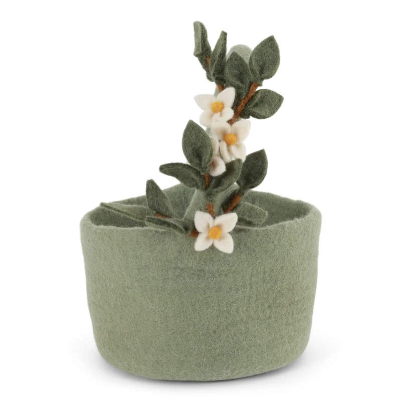 Filzkörbchen mit Blumen