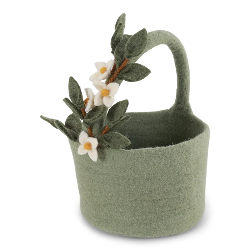Filzkörbchen mit Blumen