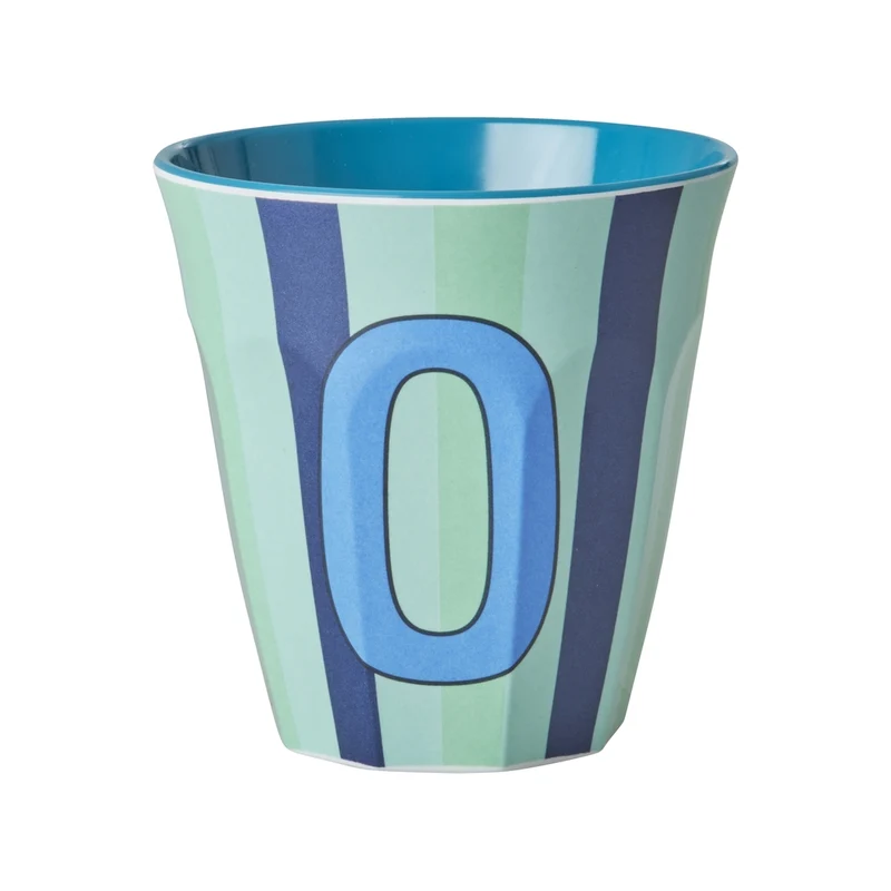 Rice Becher medium - Buchstaben Mehrfarbig - Blue - Stripes