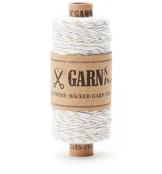 Bäcker-Garn, Weiß-Gold(1mm)