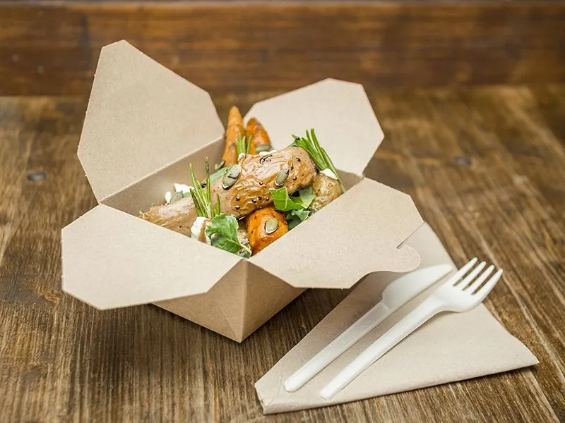 No.1 food carton 700ml (11 x 9 x 6.5cm) - kraft