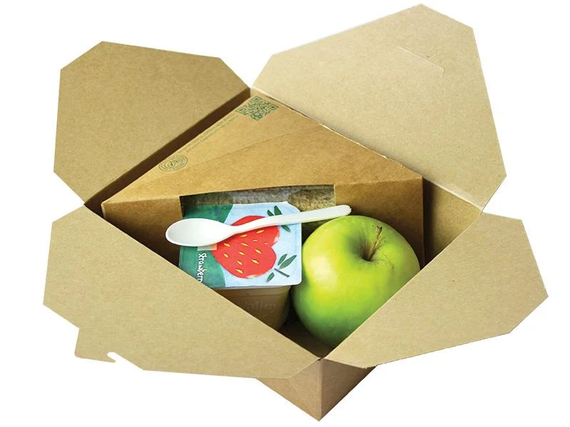 No.8 food carton 1300ml (15 x 12 x 6.5cm) - kraft
