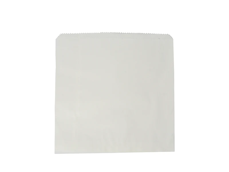 Recycled flat bag 21.5 x 21.5cm - white