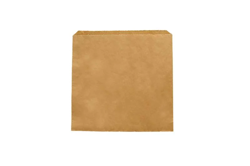 Recycled flat bag 21.5 x 21.5cm - kraft