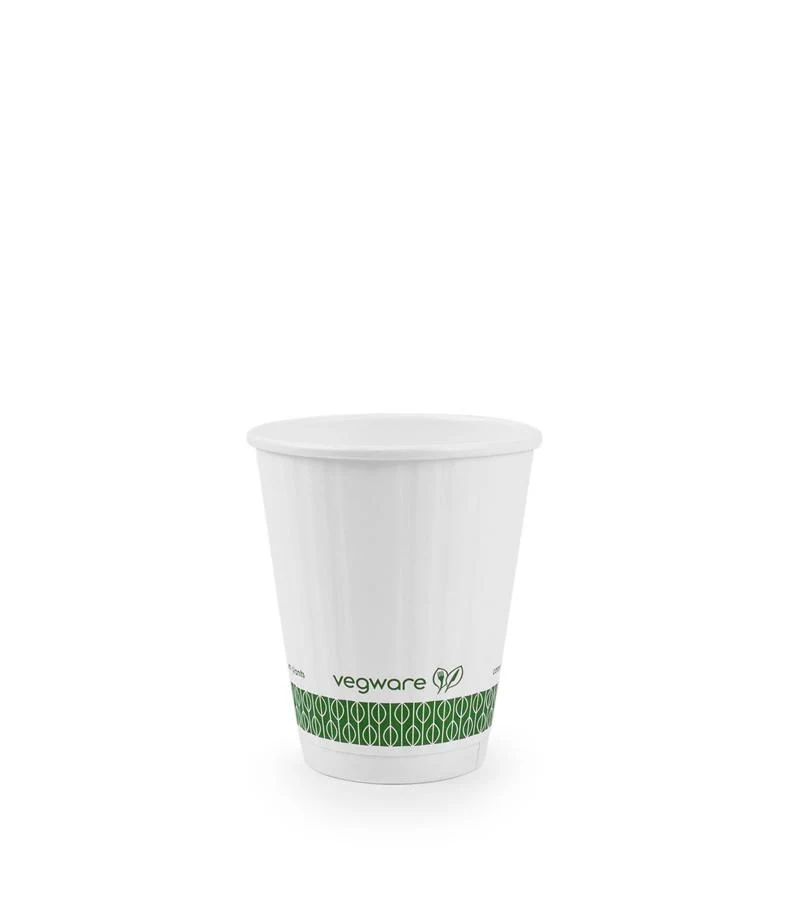 8oz white embossed hot cup - small lid
