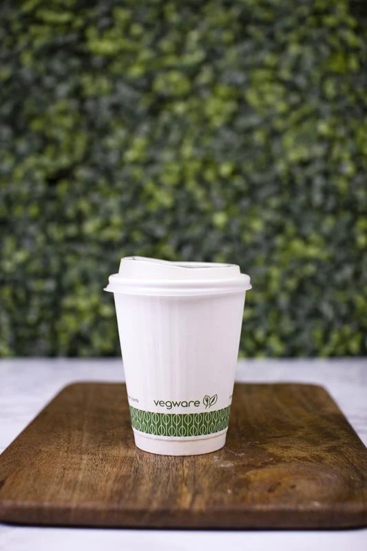 8oz white embossed hot cup - small lid