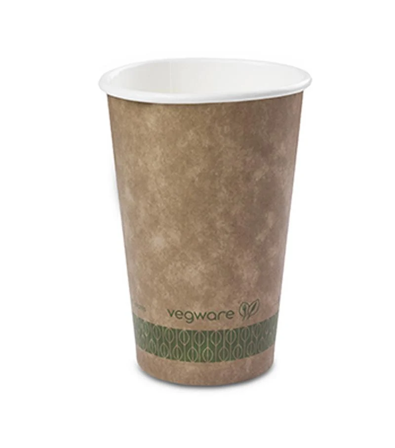 16oz brown kraft hot cup - large lid