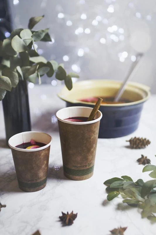 8oz brown kraft hot cup - small lid