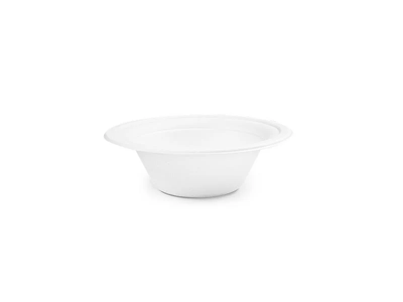 12oz bagasse tall bowl - white